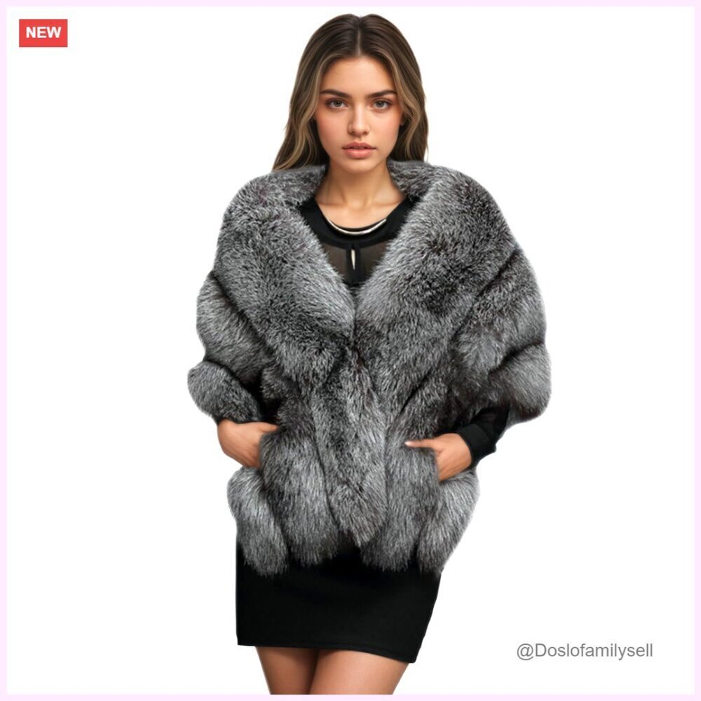 Luxury Faux Fur Shawl Stole Wrap for Women Wedding Party Evening Dresses
